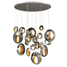 Eurofase Gold US 35911-012 - ARLINGTON,19LT LED CHAND,BK/CH