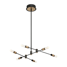 Eurofase Gold US 37050-016 - ALBANY,CHANDELIER,6LT,LED,BLK