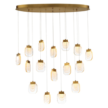 Eurofase Gold US 37194-017 - PAGET,CHAND,LED,16LT,OVL,GOL