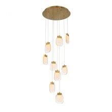 Eurofase Gold US 38043-017 - PAGET,RND,9LT,LED,CHA,GOLD