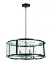 Eurofase Gold US 38276-019 - Tambouro, 6LT Pendant, Nic/blk