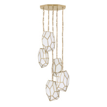 Eurofase Gold US 46465-016 - HEERA, 5LT CHANDELIER, GOLD