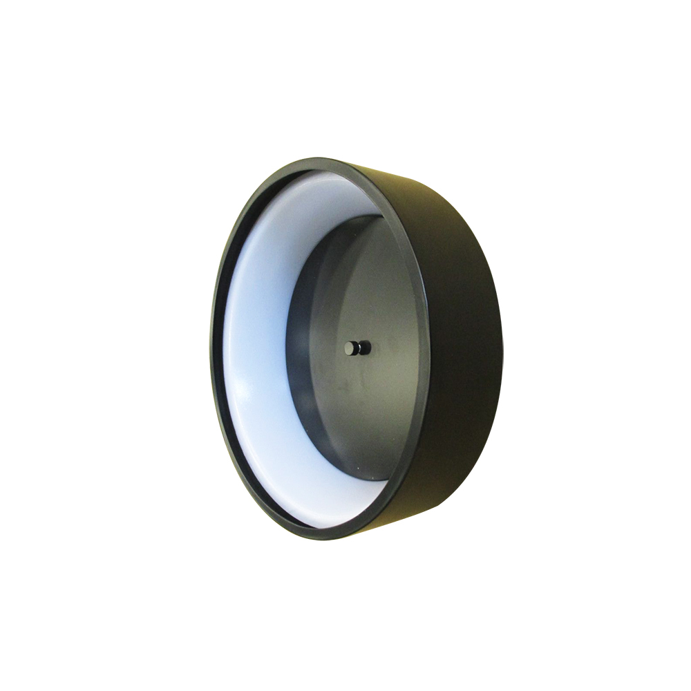1 LT Integrated LED Ceiling Light w/ Black Finish & Black & White Shade, White Diffuser