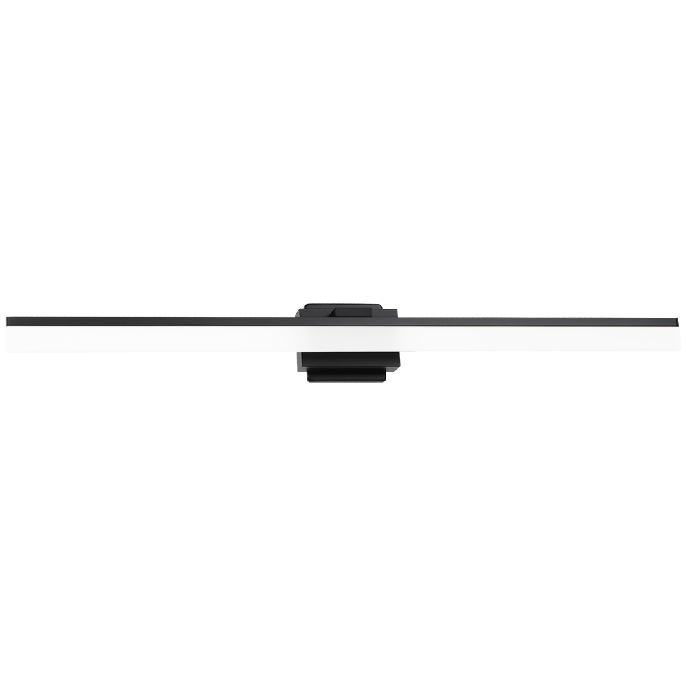 1 LT Integrated LED Bath/Vanity Light w/ Black Finish & Clear Acrylic Shade