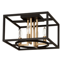 Eglo 204604A - 4 LT Open Frame Ceiling Light w/ a Matte Black & Gold Finish