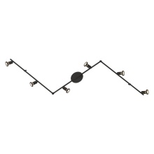 Eglo 205387A - 6 LT Fixed Track Light w/ a Black Finish & Black Adjustable Lamp Heads