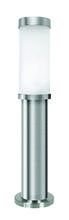 Eglo 86248A - 1 LT Outdoor Path Light w/ Matte Nickel Finish & Opal Frosted Glass