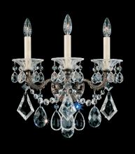 Schonbek 1870 5002-83 - La Scala 3 Light 120V Wall Sconce in Florentine Bronze with Heritage Handcut Crystal