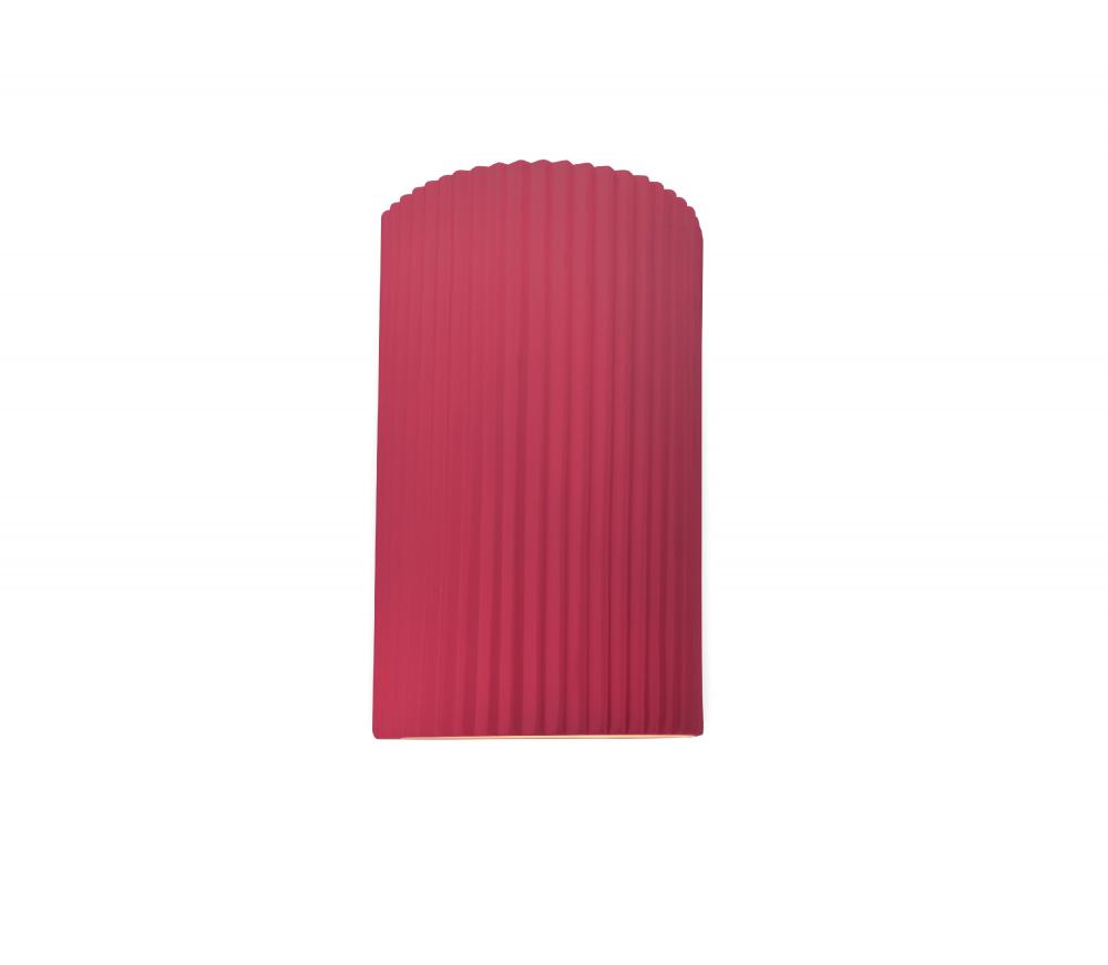 Small ADA LED Pleated Cylinder Wall Sconce