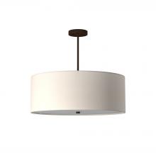 Justice Design Group FAB-9592-WHTE-DBRZ-LED6-4200 - Classic 24” LED Drum Pendant