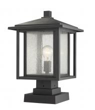 Z-Lite 554PHBS-SQPM-BK - 1 Light Outdoor Pier Mounted Fixture