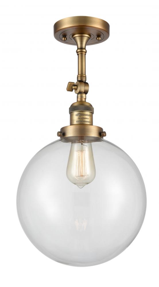 Beacon - 1 Light - 10 inch - Brushed Brass - Adjustable Semi-Flush Mount