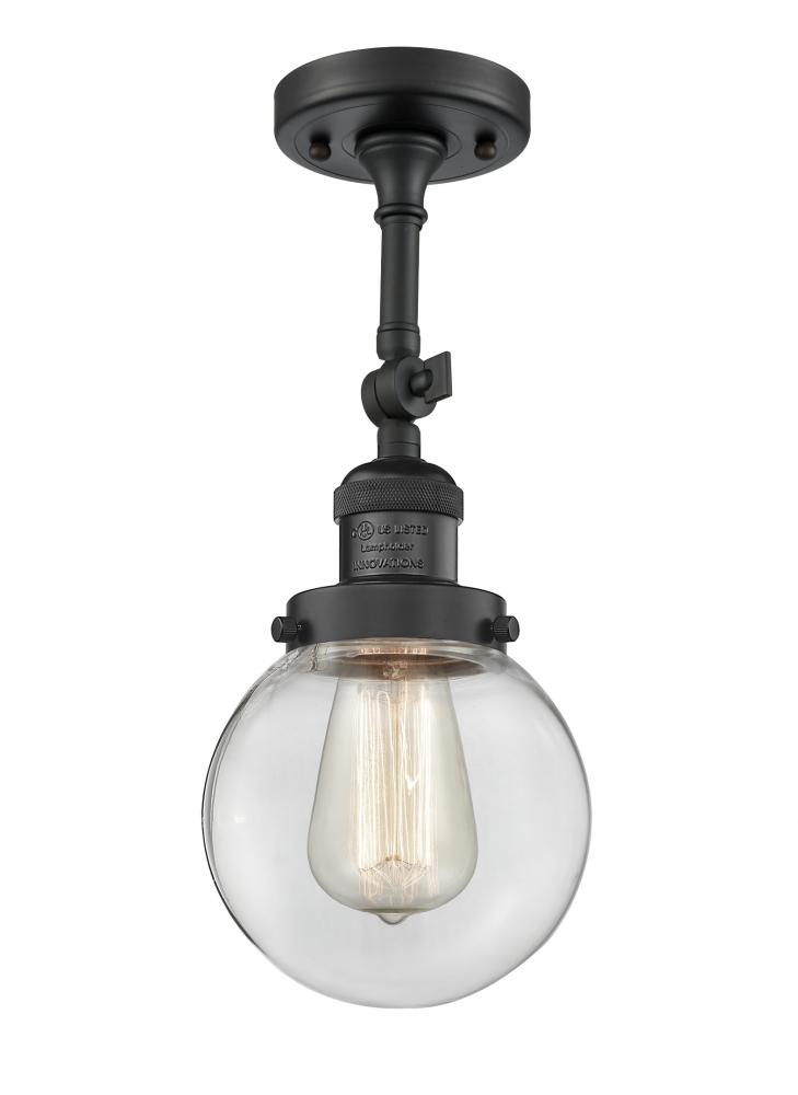 Beacon - 1 Light - 6 inch - Matte Black - Adjustable Semi-Flush Mount