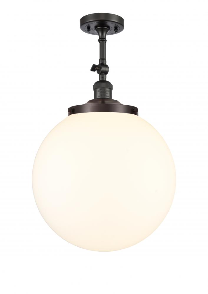 Beacon - 1 Light - 14 inch - Oil Rubbed Bronze - Adjustable Semi-Flush Mount