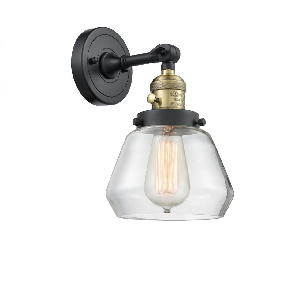 Fulton - 1 Light - 7 inch - Black Antique Brass - Adjustable Sconce