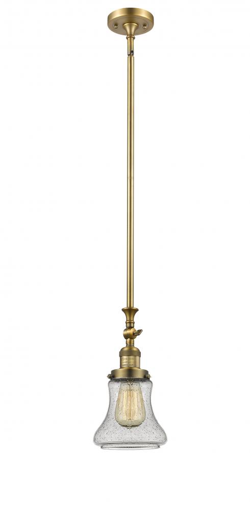 Bellmont - 1 Light - 6 inch - Brushed Brass - Stem Hung - Adjustable Mini Pendant