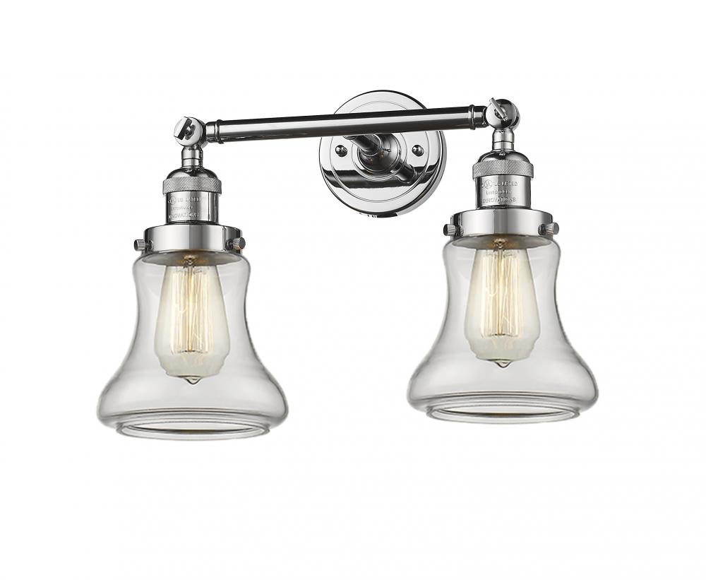 Bellmont - 2 Light - 17 inch - Polished Chrome - Adjustable Bath Vanity Light