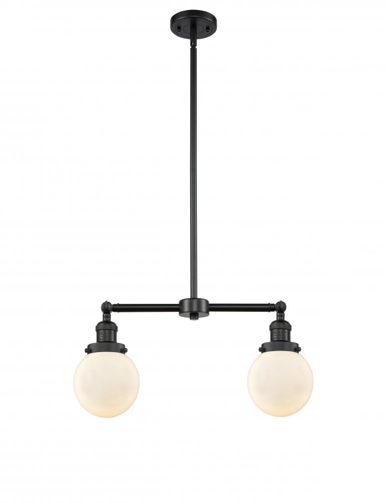 Beacon - 2 Light - 23 inch - Matte Black - Stem Hung - Adjustable Island Light