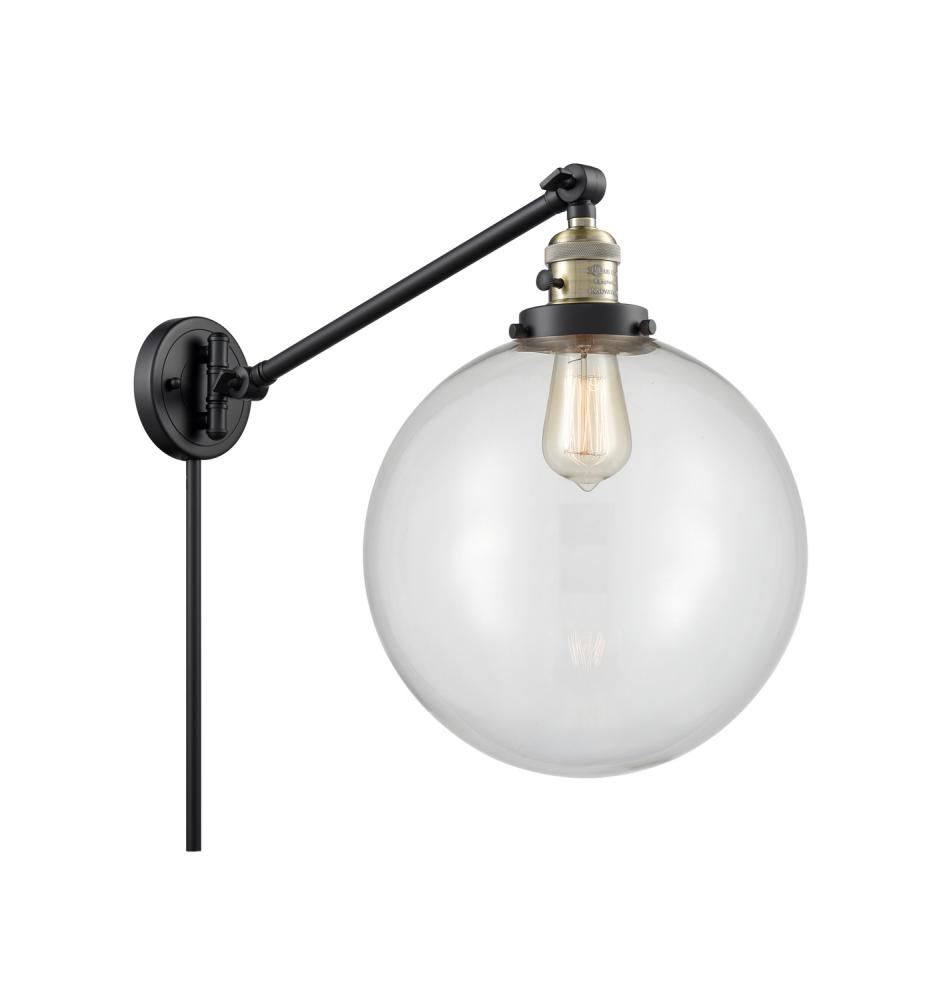 Beacon - 1 Light - 12 inch - Black Antique Brass -Adjustable Swing Arm