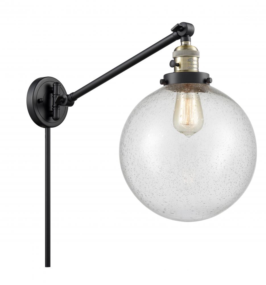 Beacon - 1 Light - 10 inch - Black Antique Brass -Adjustable Swing Arm