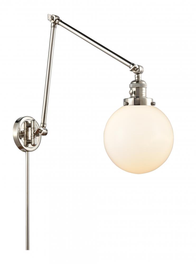 Beacon - 1 Light - 8 inch - Polished Nickel -Adjustable Swing Arm