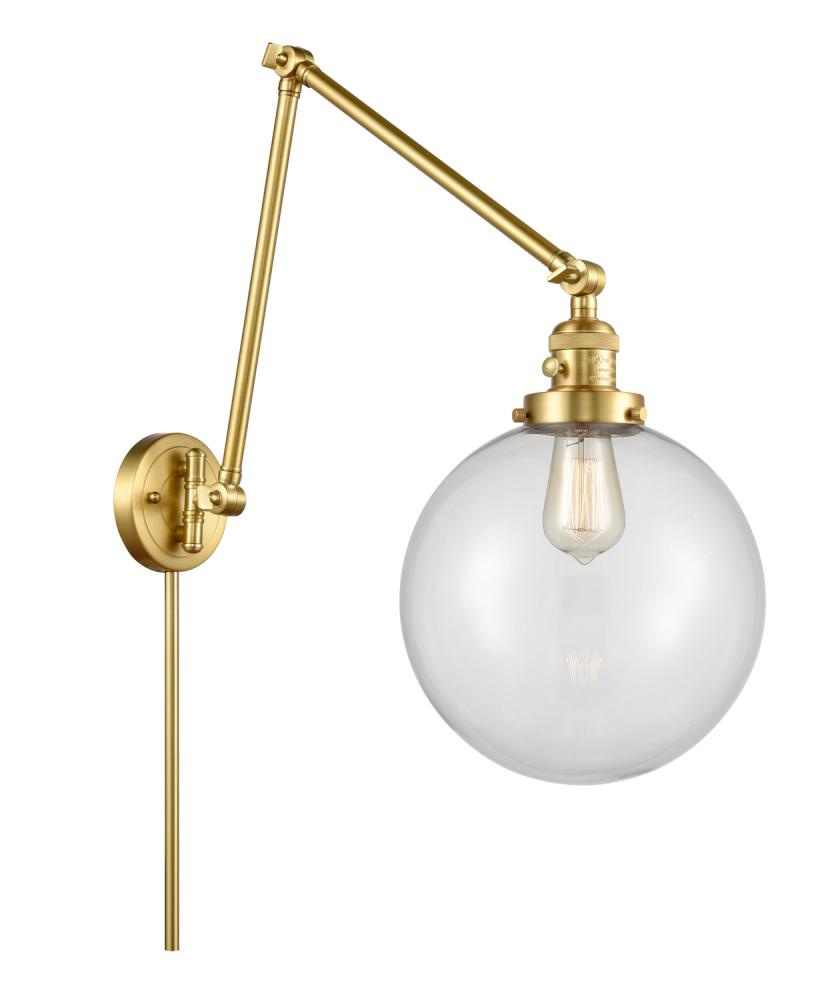 Beacon - 1 Light - 10 inch - Satin Gold -Adjustable Swing Arm