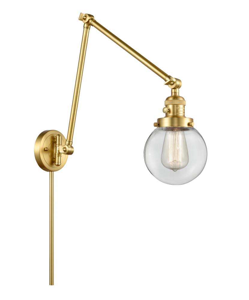 Beacon - 1 Light - 6 inch - Satin Gold -Adjustable Swing Arm