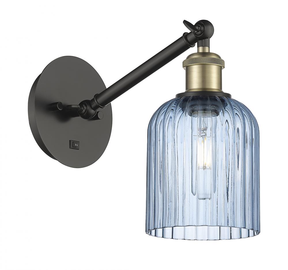 Bridal Veil - 1 Light - 5 inch - Black Antique Brass - Adjustable Sconce