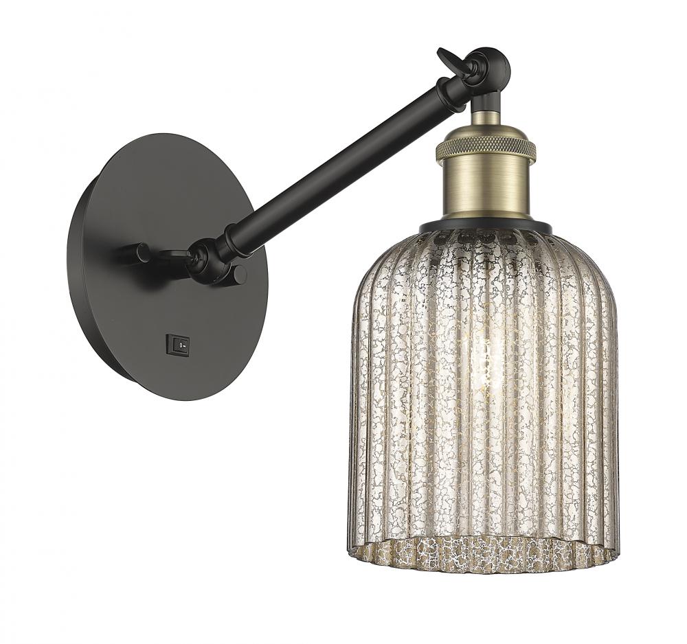 Bridal Veil - 1 Light - 5 inch - Black Antique Brass - Adjustable Sconce
