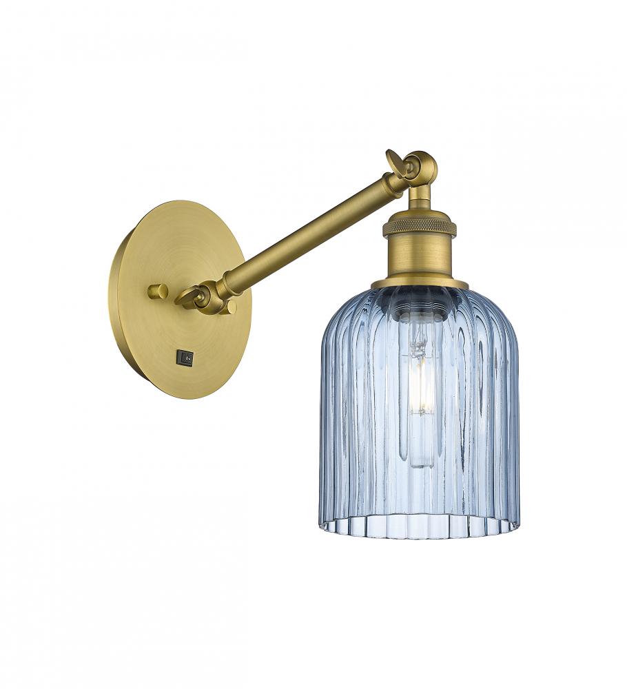 Bridal Veil - 1 Light - 5 inch - Brushed Brass - Adjustable Sconce