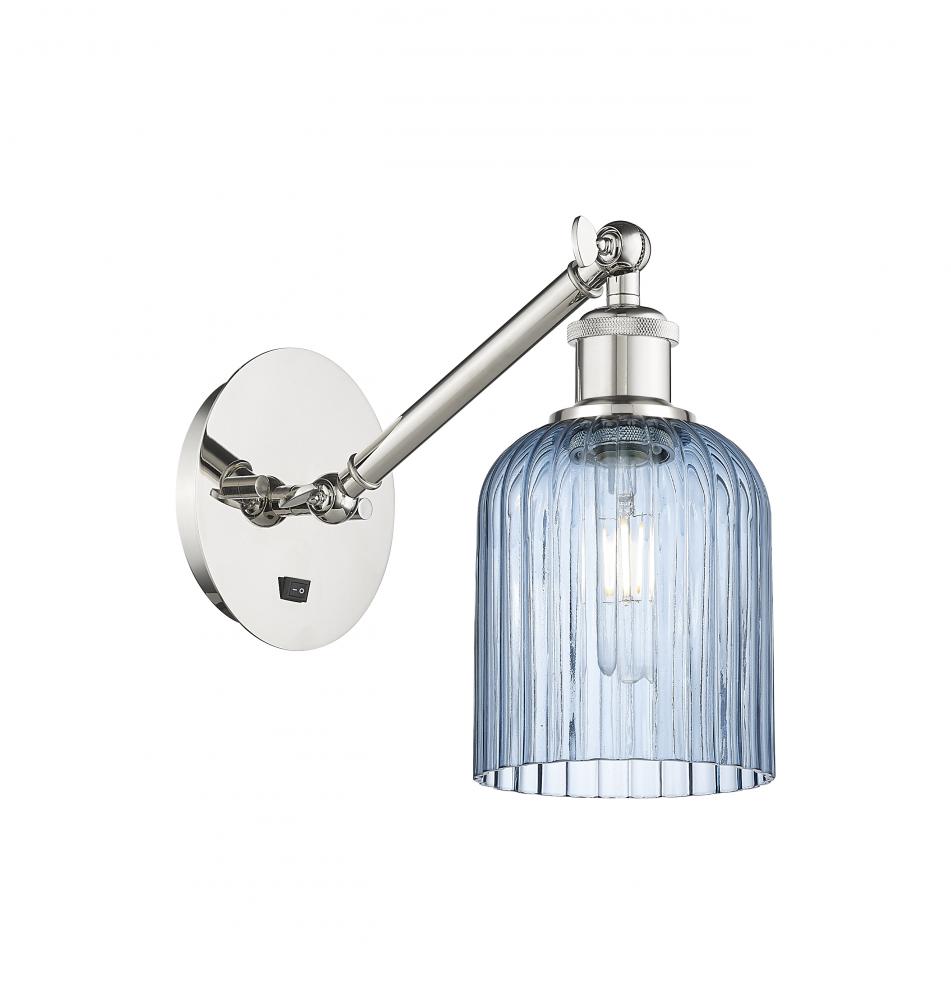 Bridal Veil - 1 Light - 5 inch - Polished Nickel - Adjustable Sconce