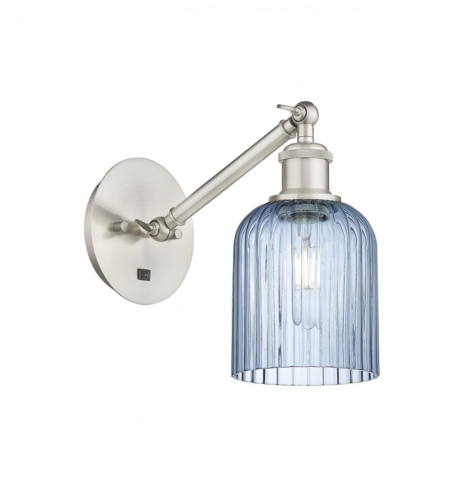 Bridal Veil - 1 Light - 5 inch - Brushed Satin Nickel - Adjustable Sconce