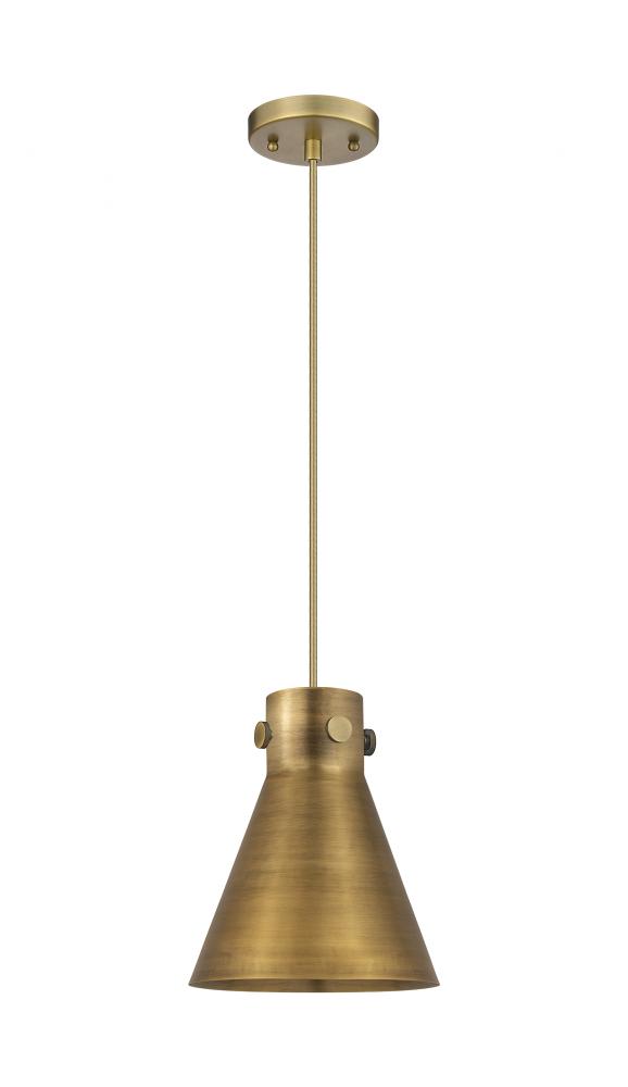 Newton Cone - 1 Light - 8 inch - Chanpagne Bronze - Cord hung - Pendant