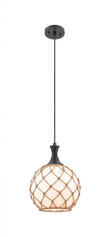 Astor - 1 Light - 10 inch - Matte Black - Cord hung - Mini Pendant