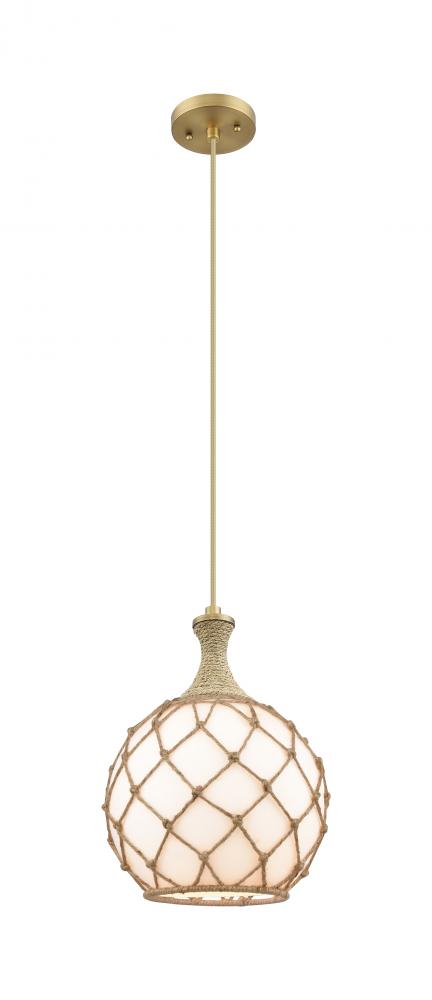 Astor - 1 Light - 10 inch - Brushed Brass - Cord hung - Mini Pendant