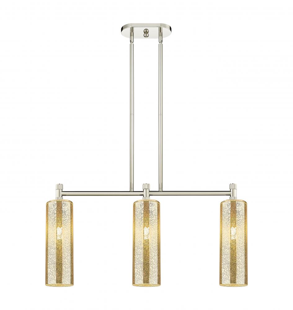 Crown Point - 3 Light - 31 inch - Polished Nickel - Island Light