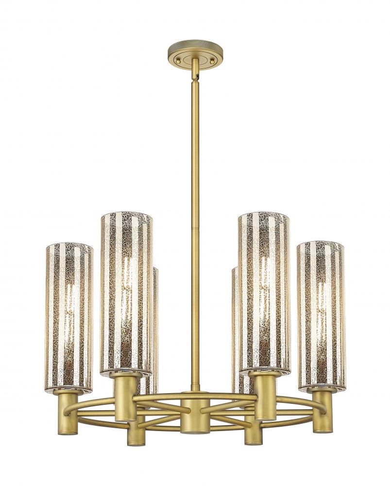 Crown Point - 6 Light - 24 inch - Brushed Brass - Chandelier