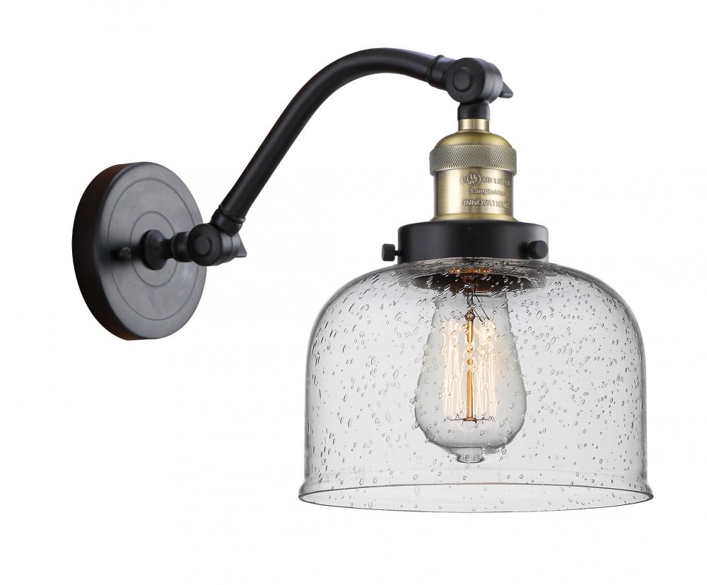 Bell - 1 Light - 8 inch - Black Antique Brass - Adjustable Sconce