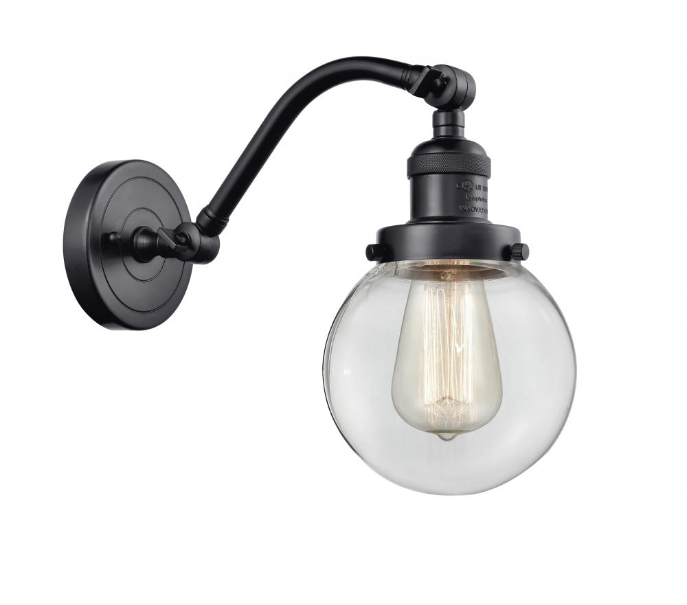 Beacon - 1 Light - 6 inch - Matte Black - Adjustable Sconce