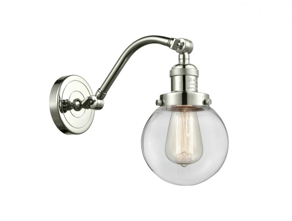 Beacon - 1 Light - 6 inch - Polished Nickel - Adjustable Sconce
