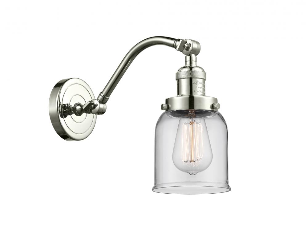 Bell - 1 Light - 5 inch - Polished Nickel - Adjustable Sconce