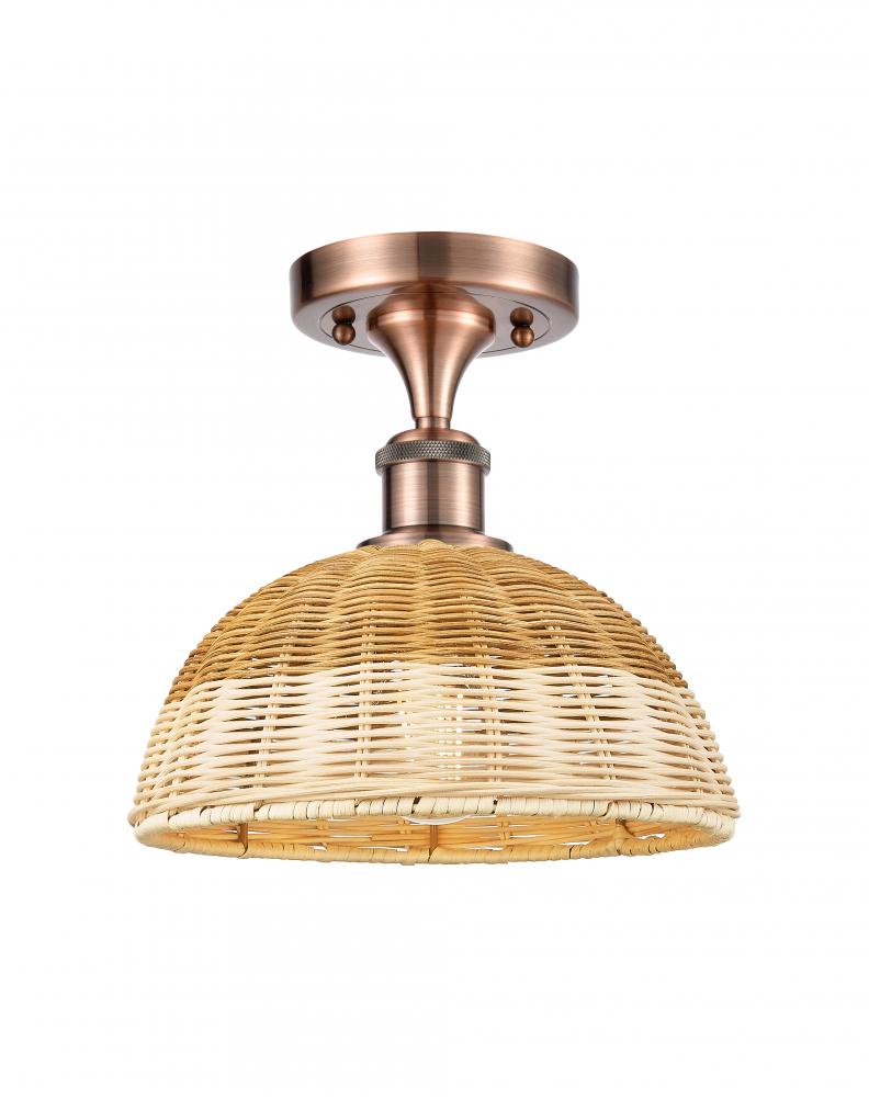Bristol Natural II - 1 Light - 9 inch - Antique Copper - Semi-Flush Mount