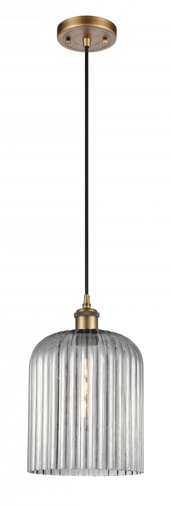 Bridal Veil - 1 Light - 5 inch - Brushed Brass - Cord hung - Mini Pendant