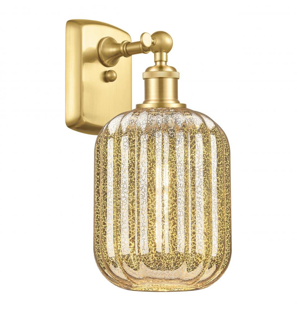Preston Cylinder - 1 Light - 7 inch - Satin Gold - Sconce
