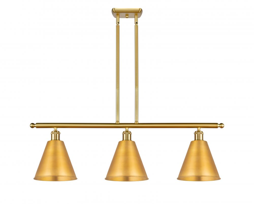 Berkshire - 3 Light - 36 inch - Satin Gold - Cord hung - Island Light