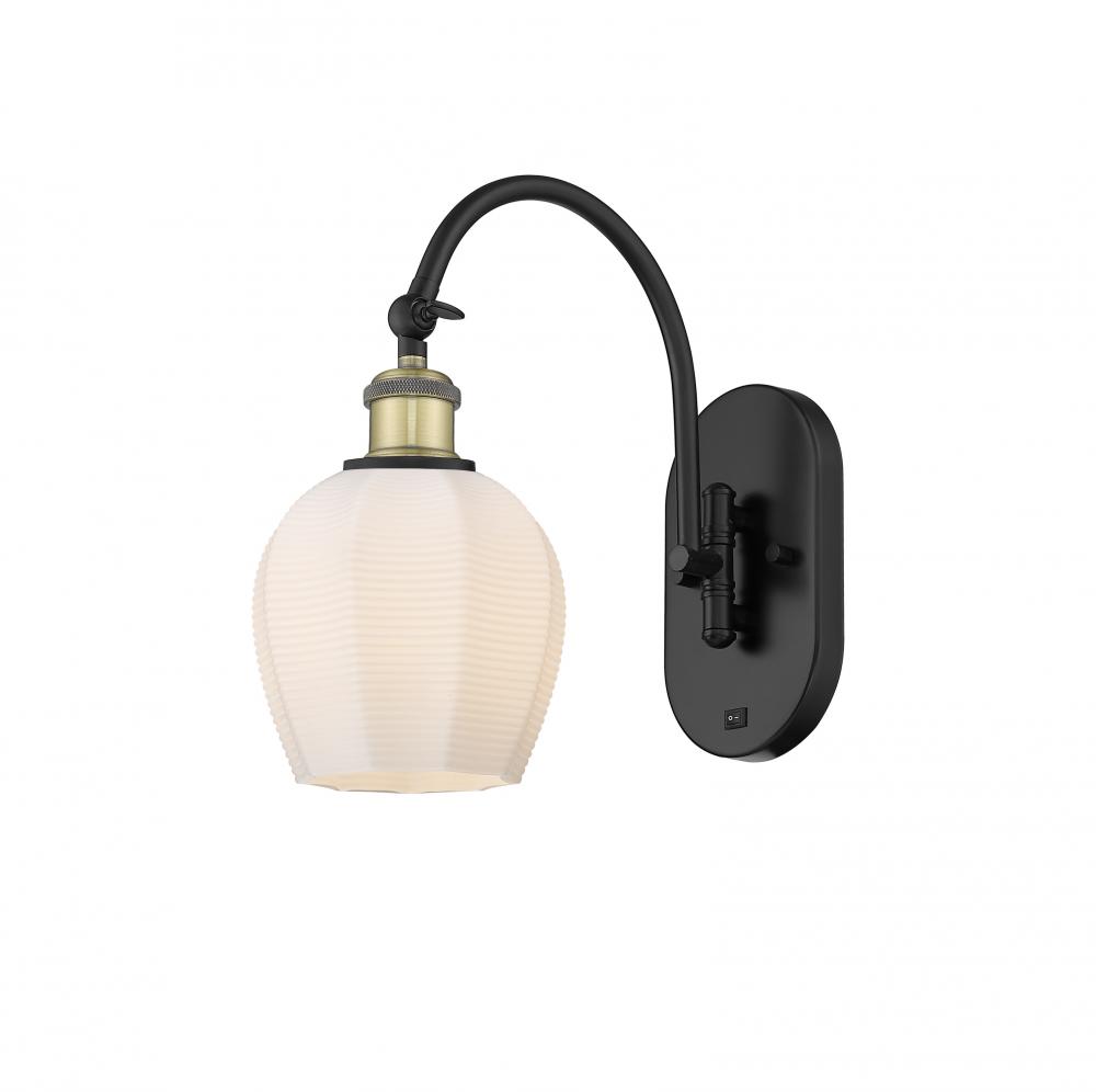 Norfolk - 1 Light - 6 inch - Black Antique Brass - Adjustable Swing Arm