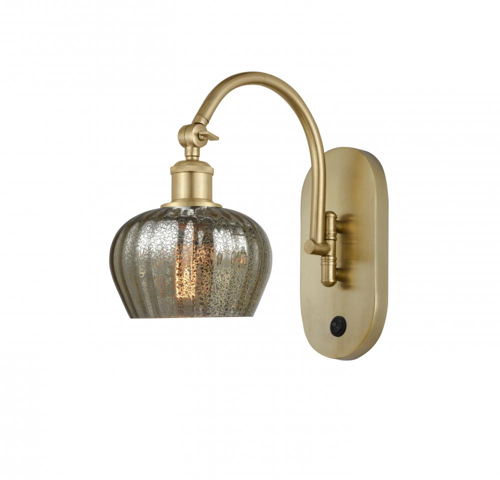 Fenton - 1 Light - 7 inch - Satin Gold - Adjustable Swing Arm