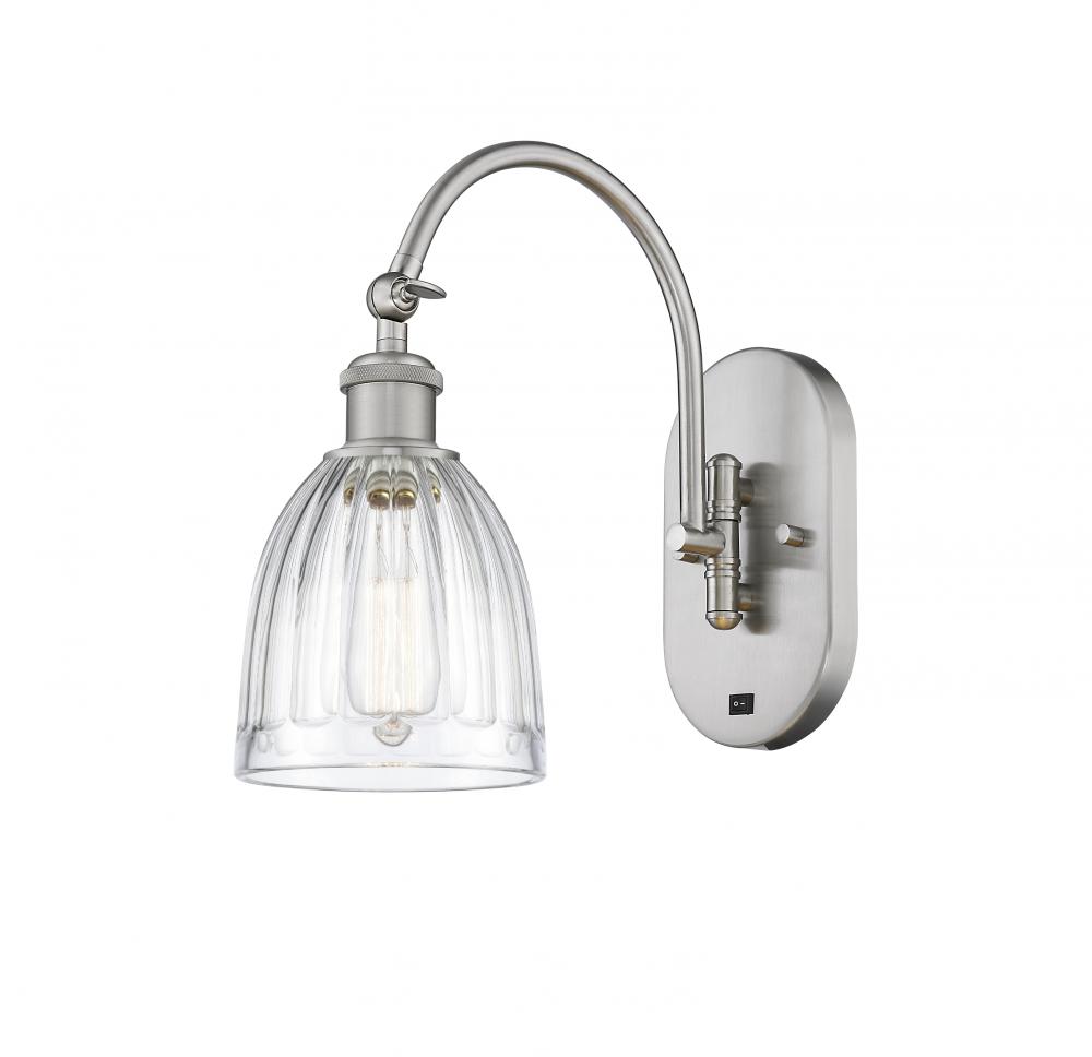 Brookfield - 1 Light - 6 inch - Brushed Satin Nickel - Adjustable Swing Arm