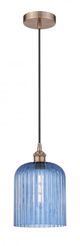 Bridal Veil - 1 Light - 5 inch - Antique Copper - Cord hung - Mini Pendant