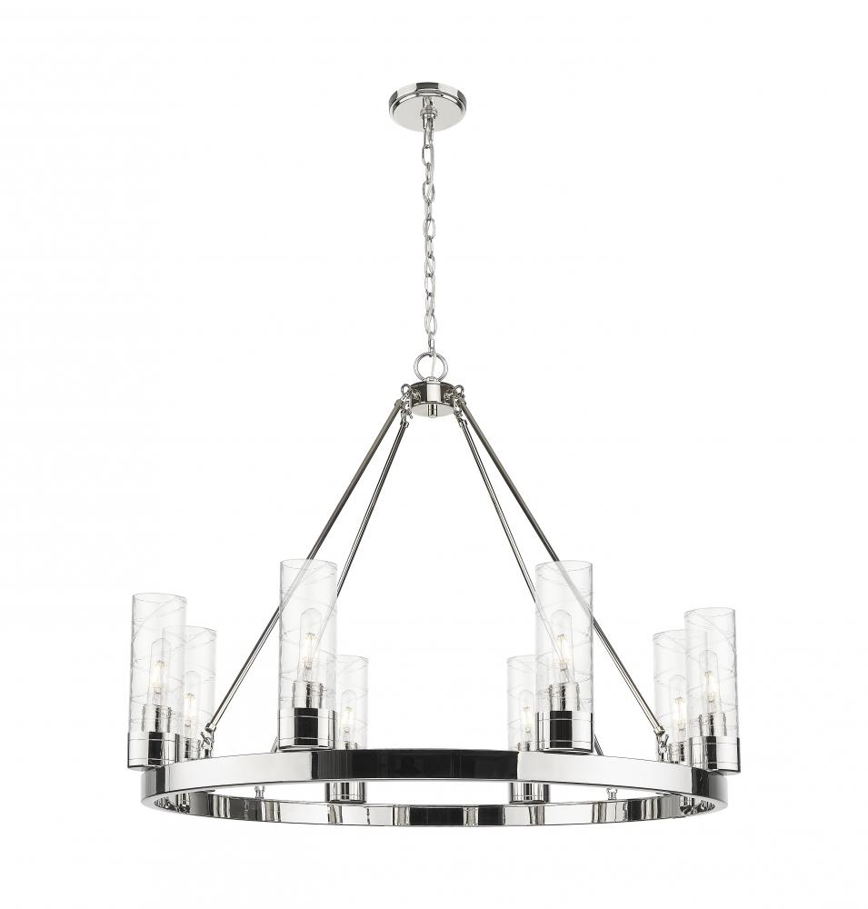 Boreas - 6 Light - 36 inch - Polished Nickel - Chandelier